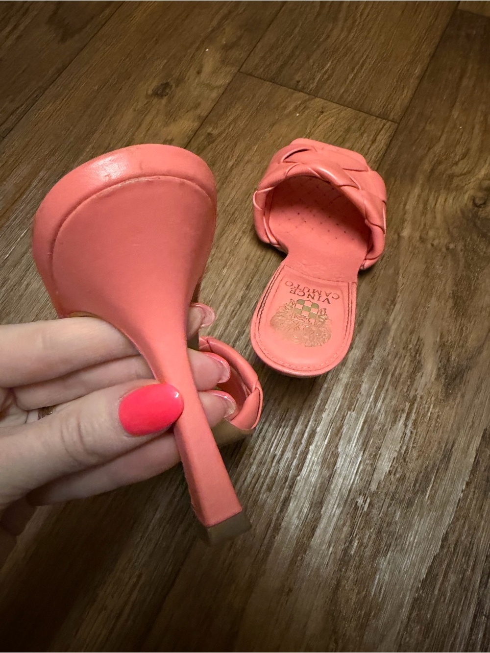 Vince Camuto Coral Woven Slide Heel Sandals - Picture 3 of 5